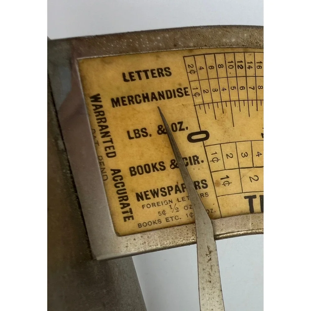Antique Triner Superior Postal Scale 1904 Chicago Metal Vintage Office Decor‎
